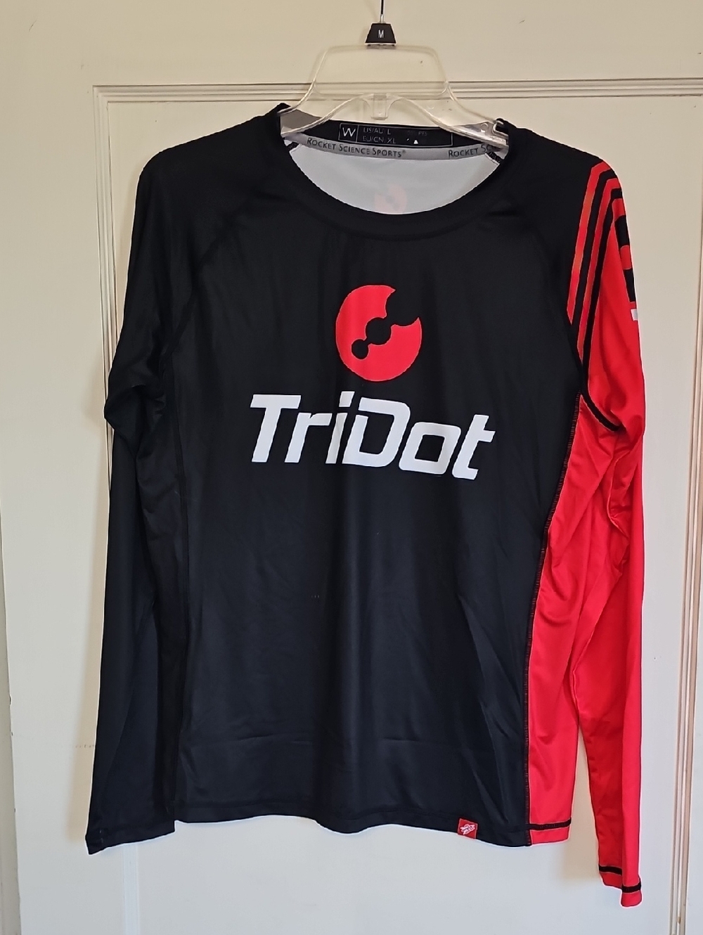 TriDot Black & Red Long Sleeve Athletic Top